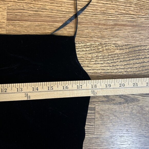 VTG Banana Republic Womens Black Velvet Slip Dress Size 10 Y2K 2002 Holiday Midi - Picture 14 of 15
